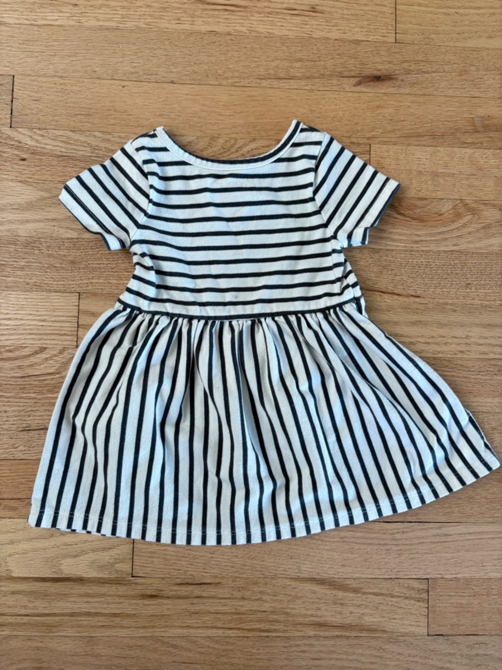 Cat & Jack Black and White Striped Girls' Casual Dress